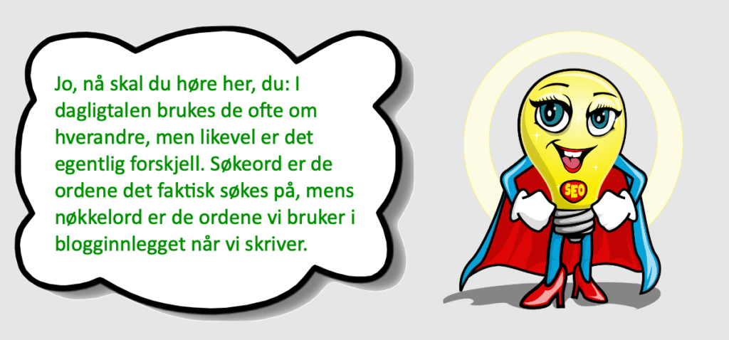 Tegneseriefigur som er står selvsikkert med hendene i siden.